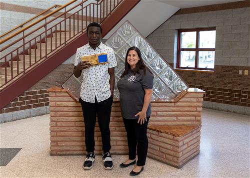 Photo of Paul Kani and Associate Dean Katie Church-Rivera